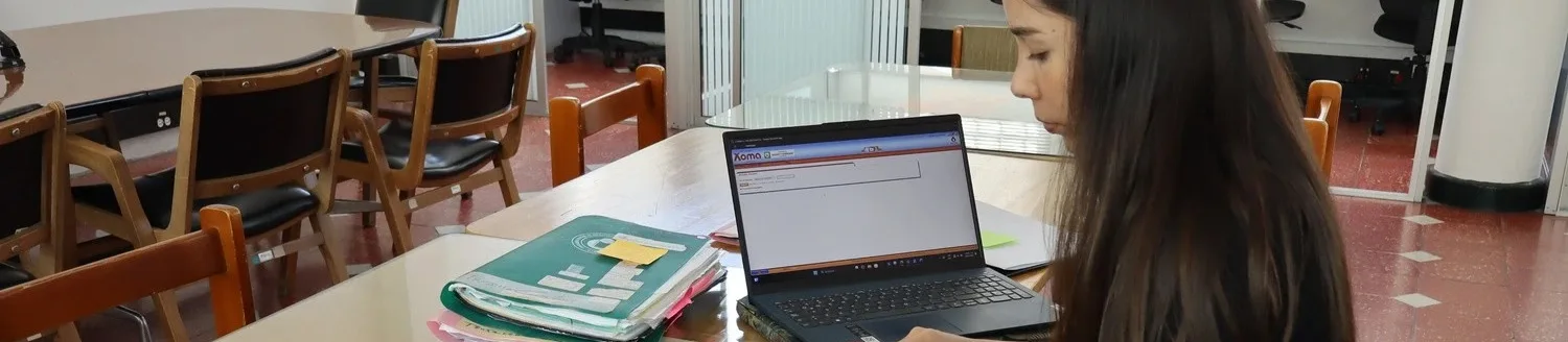 Estudiante en campus virtual