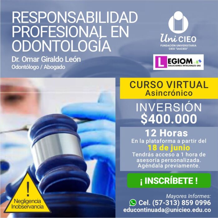 Curso virtual - Responsabilidad Profesional en Odontología