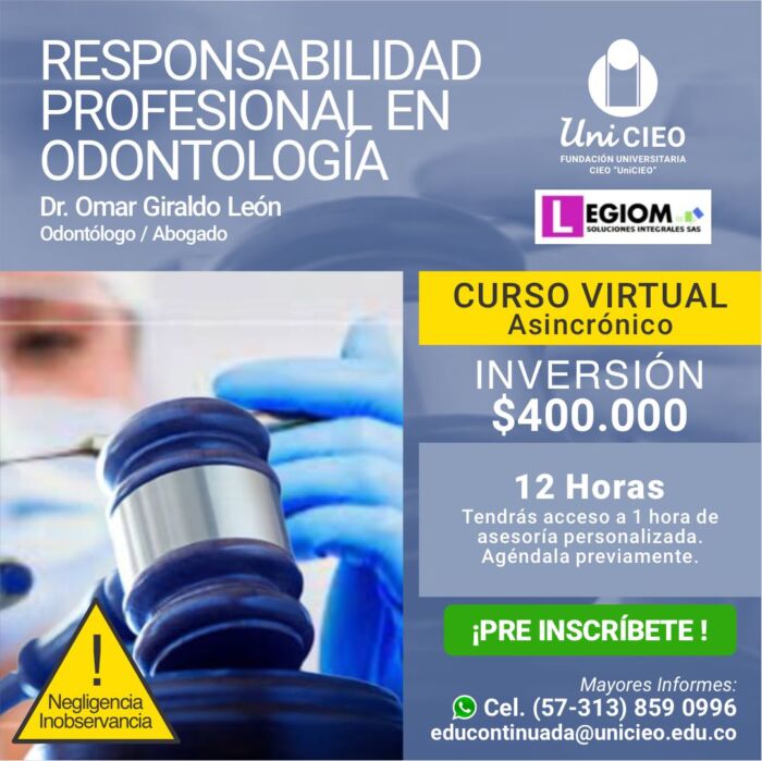 Curso virtual - Responsabilidad Profesional en Odontología