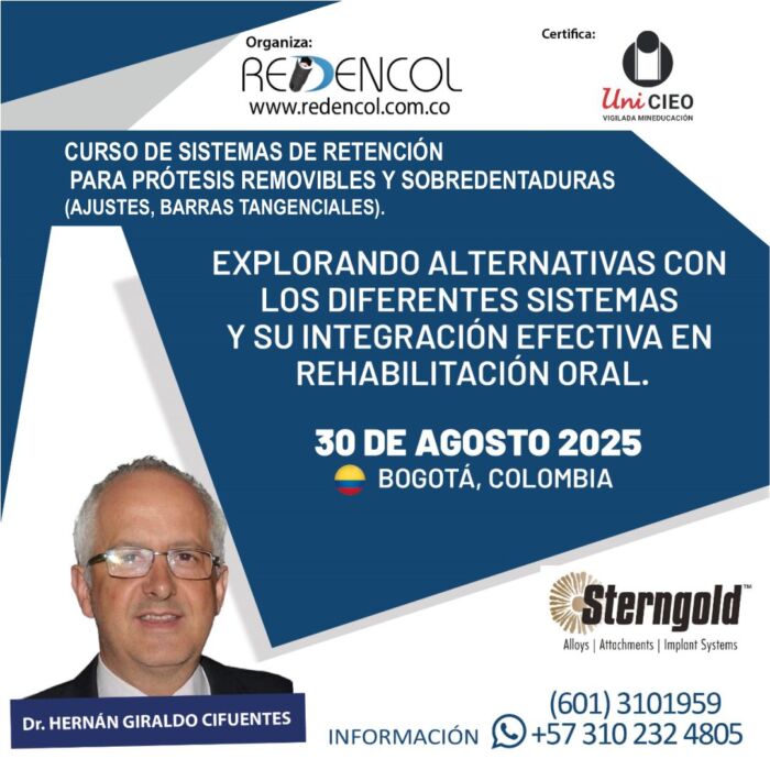 Curso de Sistemas de Retención para Prótesis Removibles y Sobredentaduras
