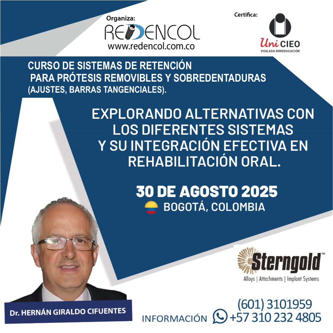 Curso de Sistemas de Retención para Prótesis Removibles y Sobredentaduras