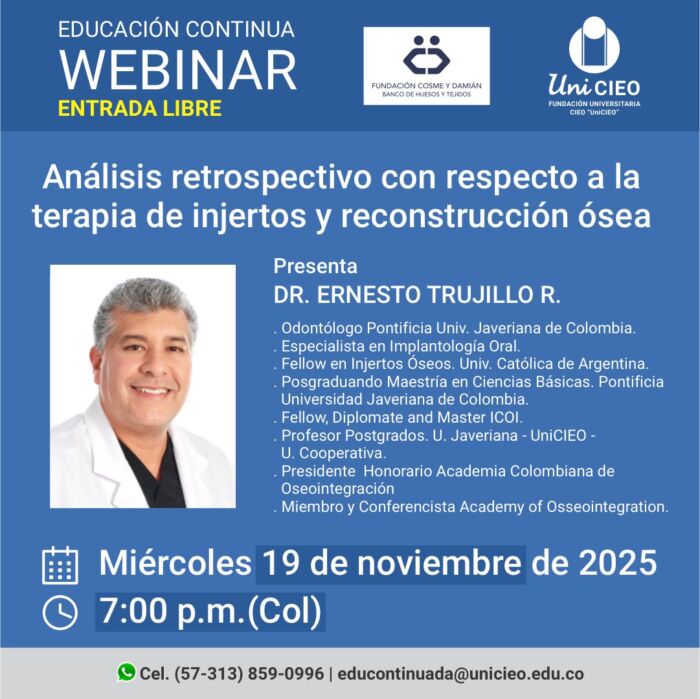 Webinar - Análisis retrospectivo con respecto a la terapia de injertos y reconstrucción ósea