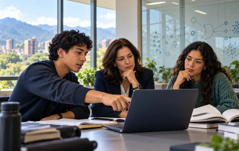Estudiantes universitarios utilizando inteligencia artificial